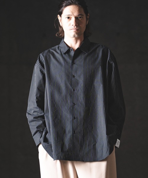 GLIMCLAP（グリムクラップ）の「ms6386-Pinstripe Shirt シャツ(201-011-gls-cg)（シャツ/ブラウス・メンズ・ホワイト×ブラック/ブラック/ホワイト・L/M/S）」の20枚目の写真