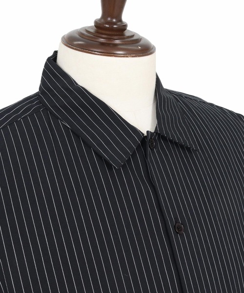 GLIMCLAP（グリムクラップ）の「ms6386-Pinstripe Shirt シャツ(201-011-gls-cg)（シャツ/ブラウス・メンズ・ホワイト×ブラック/ブラック/ホワイト・L/M/S）」の5枚目の写真