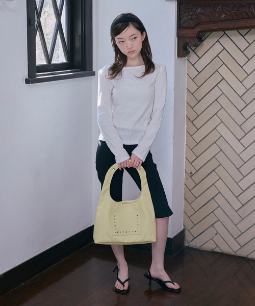 Unblend（アンブレンド）の「【Unblend】2way スタッズトライアングルショルダーバッグ（ハンドバッグ・レディース・レモンイエロー/ブラック/ブラウン・FREE）」の14枚目の写真