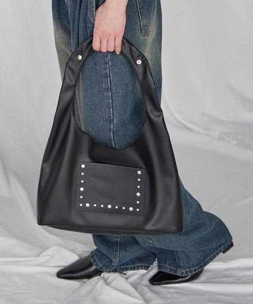 Unblend（アンブレンド）の「【Unblend】2way スタッズトライアングルショルダーバッグ（ハンドバッグ・レディース・レモンイエロー/ブラック/ブラウン・FREE）」の18枚目の写真