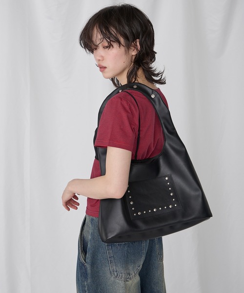 Unblend（アンブレンド）の「【Unblend】2way スタッズトライアングルショルダーバッグ（ハンドバッグ・レディース・レモンイエロー/ブラック/ブラウン・FREE）」の19枚目の写真
