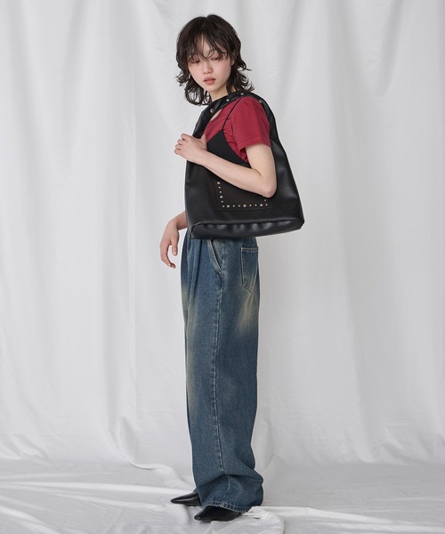 Unblend（アンブレンド）の「【Unblend】2way スタッズトライアングルショルダーバッグ（ハンドバッグ・レディース・レモンイエロー/ブラック/ブラウン・FREE）」の22枚目の写真