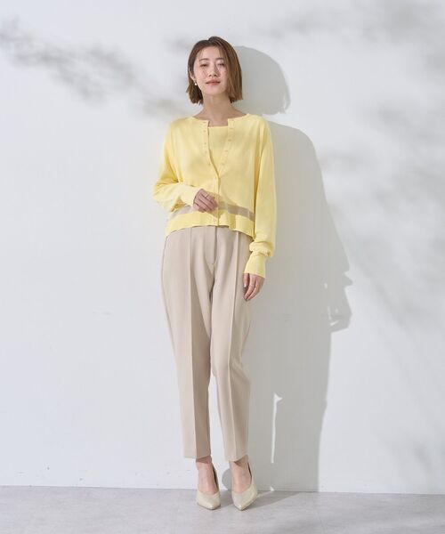 YECCA VECCA（イェッカヴェッカ）の「シアーMIXカーディガン（カーディガン/ボレロ・レディース・イエロー/オフホワイト/ブラック/ブルー・FREE）」の17枚目の写真