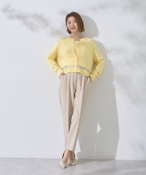 YECCA VECCA（イェッカヴェッカ）の「シアーMIXカーディガン（カーディガン/ボレロ・レディース・イエロー/オフホワイト/ブラック/ブルー・FREE）」の18枚目の写真