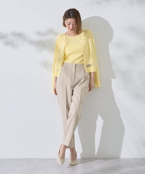 YECCA VECCA（イェッカヴェッカ）の「シアーMIXカーディガン（カーディガン/ボレロ・レディース・イエロー/オフホワイト/ブラック/ブルー・FREE）」の22枚目の写真