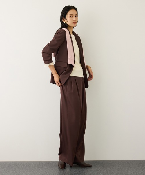 ROPE'（ロペ）の「シアーフレア袖ドッキングカットソー/イージーケア（Tシャツ/カットソー・レディース・ブラック/ホワイト・FREE）」の4枚目の写真