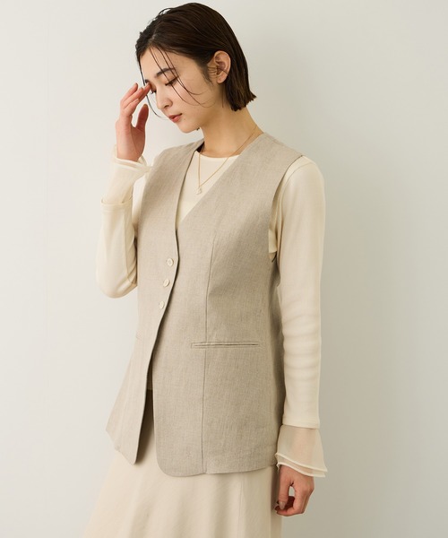 ROPE'（ロペ）の「シアーフレア袖ドッキングカットソー/イージーケア（Tシャツ/カットソー・レディース・ブラック/ホワイト・FREE）」の9枚目の写真