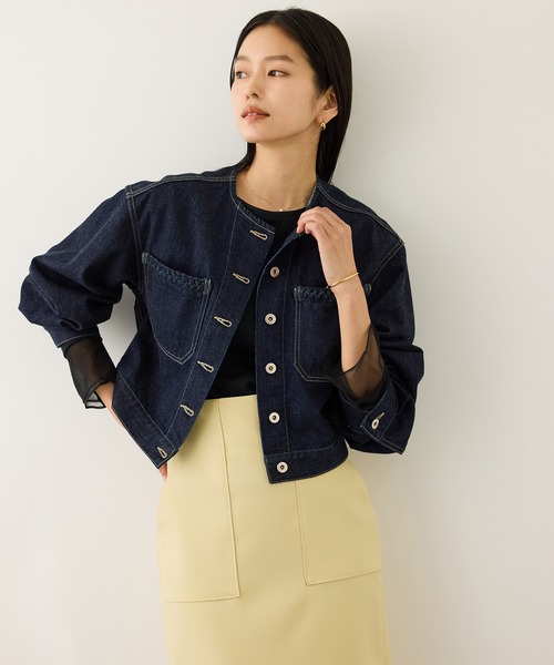 ROPE'（ロペ）の「シアーフレア袖ドッキングカットソー/イージーケア（Tシャツ/カットソー・レディース・ブラック/ホワイト・FREE）」の12枚目の写真