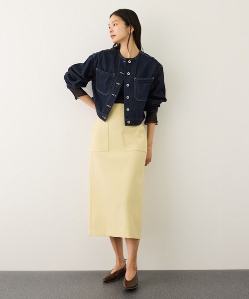 ROPE'（ロペ）の「シアーフレア袖ドッキングカットソー/イージーケア（Tシャツ/カットソー・レディース・ブラック/ホワイト・FREE）」の14枚目の写真