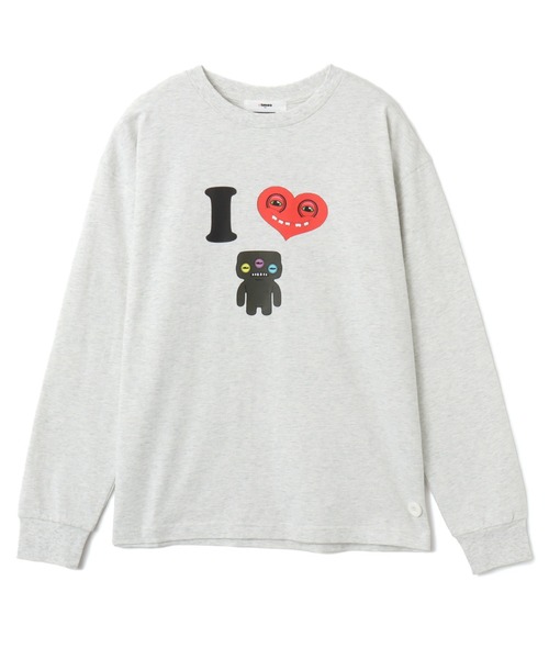 FUGGLER(パグラー)の「atmos pink x FUGGLER I LOVE FUGGLER LS T-shirt / アトモスピンク x ファグラー アイ ラブ ファグラー LS T-シャツ【SP】(Tシャツ/カットソー・レディース・ホワイト/グレー/ブラック・FREE)」の3枚目の写真