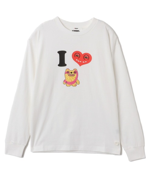 FUGGLER(パグラー)の「atmos pink x FUGGLER I LOVE FUGGLER LS T-shirt / アトモスピンク x ファグラー アイ ラブ ファグラー LS T-シャツ【SP】(Tシャツ/カットソー・レディース・ホワイト/グレー/ブラック・FREE)」の1枚目の写真