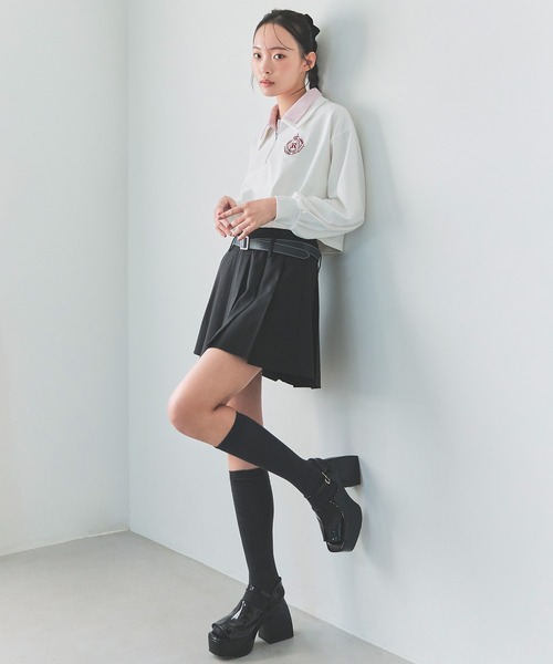 REDYAZEL（レディアゼル）の「エンブレムダブルカラーカットプルオーバー（Tシャツ/カットソー・レディース・オフホワイト/ミント/ネイビー・FREE）」の6枚目の写真