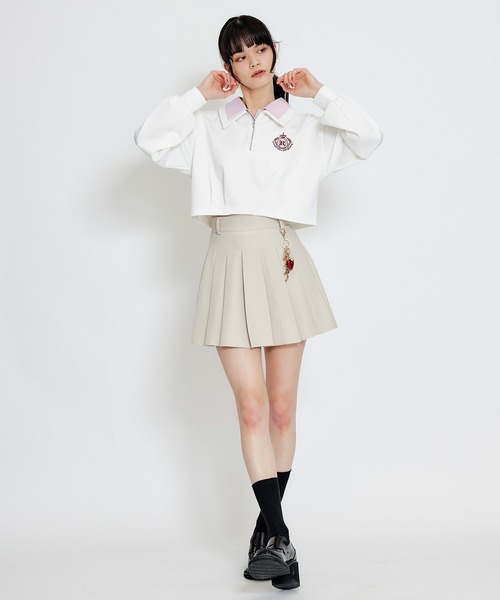 REDYAZEL（レディアゼル）の「エンブレムダブルカラーカットプルオーバー（Tシャツ/カットソー・レディース・オフホワイト/ミント/ネイビー・FREE）」の8枚目の写真