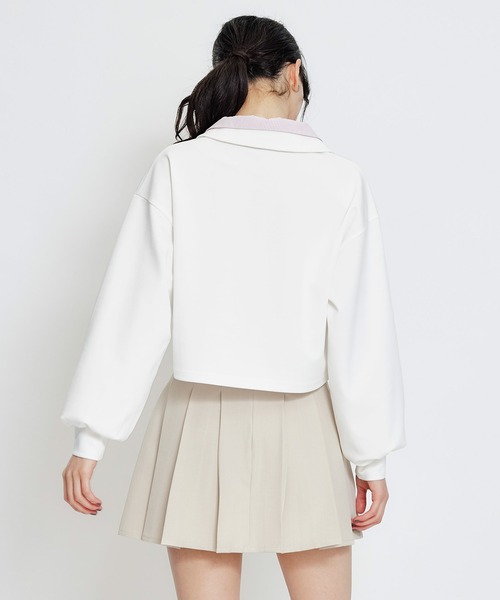 REDYAZEL（レディアゼル）の「エンブレムダブルカラーカットプルオーバー（Tシャツ/カットソー・レディース・オフホワイト/ミント/ネイビー・FREE）」の12枚目の写真