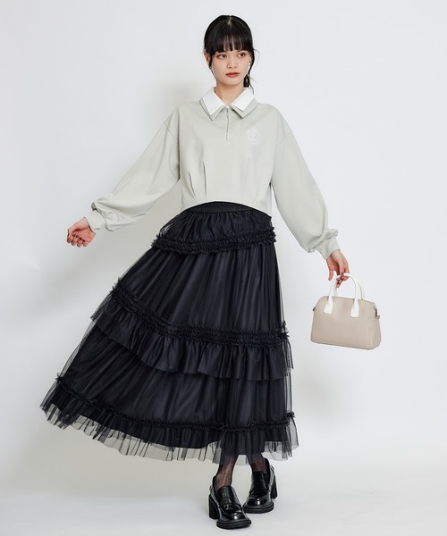 REDYAZEL（レディアゼル）の「エンブレムダブルカラーカットプルオーバー（Tシャツ/カットソー・レディース・オフホワイト/ミント/ネイビー・FREE）」の21枚目の写真