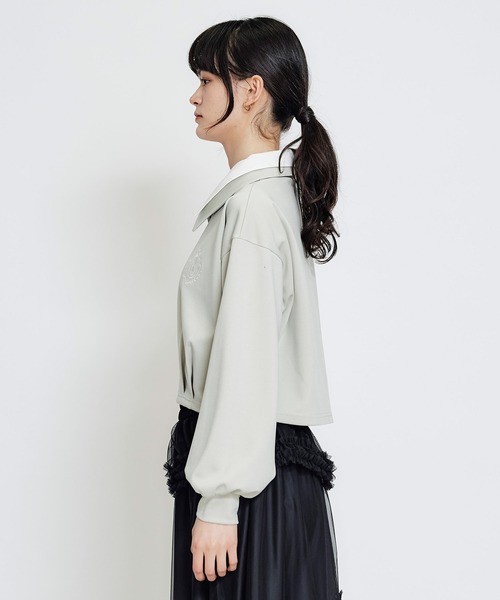 REDYAZEL（レディアゼル）の「エンブレムダブルカラーカットプルオーバー（Tシャツ/カットソー・レディース・オフホワイト/ミント/ネイビー・FREE）」の22枚目の写真