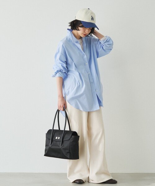 russet（ラシット）の「《@__serako.r__企画》クラウズナイロンフラップトートバッグ（トートバッグ・レディース・ブラック・FREE）」の9枚目の写真