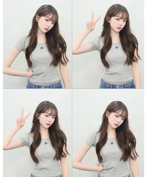 muahmuah（ムーアムーア）の「スティッチUネック半袖Tシャツ[4色]（Tシャツ/カットソー・レディース・グレー/アイボリー/ブラック/ネイビー・FREE）」の8枚目の写真