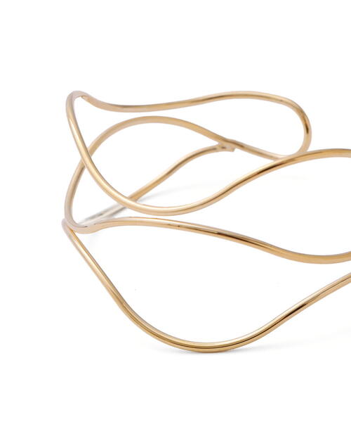 EDIT COLOGNE（エディットコロン）の「ナローウェーブバングル（バングル/リストバンド・レディース・ゴールド・ﾌﾘ-）」の3枚目の写真