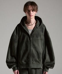 GRANCY(�O�����V�[)�́yGRANCY�zTriple Zip Design Dirty Hoodie / �g���v���W�b�v�f�U�C���_�[�e�B�p�[�J�[(�p�[�J�[)