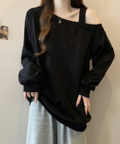 Flugge(フラッジー)の「ショルダーデザインスウェット(スウェット・レディース・グレー/ブラック・MEDIUM/LARGE)」の2枚目の写真