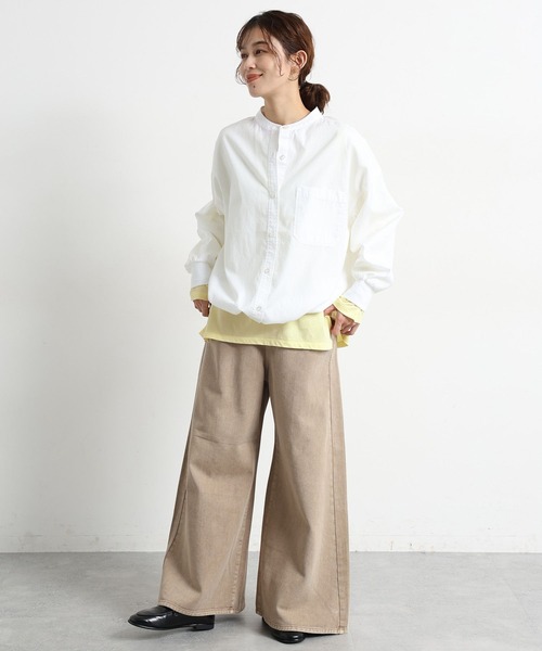 studio CLIP(スタディオクリップ)の「ベーシックシアーカラーロングTシャツ(Tシャツ/カットソー・レディース・ネイビー/イエロー/ピンク/ホワイト/グリーン・FREE)」の20枚目の写真