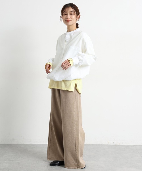 studio CLIP(スタディオクリップ)の「ベーシックシアーカラーロングTシャツ(Tシャツ/カットソー・レディース・ネイビー/イエロー/ピンク/ホワイト/グリーン・FREE)」の21枚目の写真