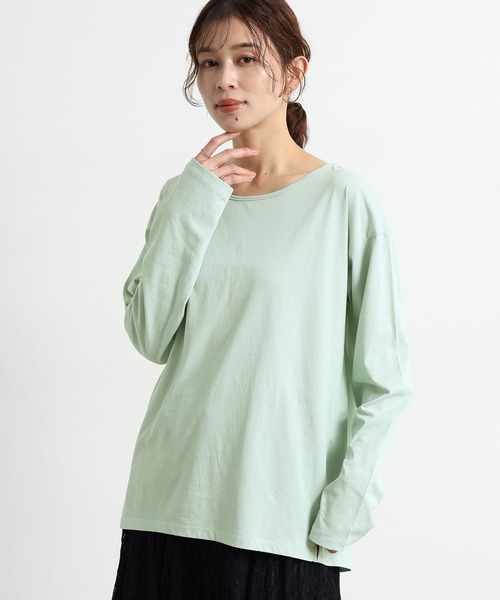 studio CLIP(スタディオクリップ)の「ベーシックシアーカラーロングTシャツ(Tシャツ/カットソー・レディース・ネイビー/イエロー/ピンク/ホワイト/グリーン・FREE)」の22枚目の写真