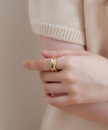 wave fold ring (R014_gold)