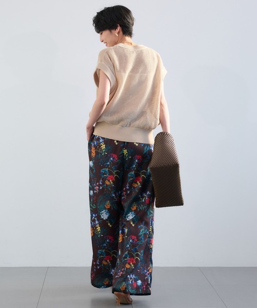 BARNYARDSTORM（バンヤードストーム）の「BARNYARDSTORM / フラワープリントイージーパンツ / ハンドウォッシャブル＜セットアップ対応＞【『ネルソンさん』YouTubeご紹介アイテム】（その他パンツ・レディース・ブラウン/ホワイト・M/S）」の14枚目の写真