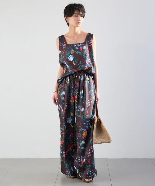 BARNYARDSTORM（バンヤードストーム）の「BARNYARDSTORM / フラワープリントイージーパンツ / ハンドウォッシャブル＜セットアップ対応＞【『ネルソンさん』YouTubeご紹介アイテム】（その他パンツ・レディース・ブラウン/ホワイト・M/S）」の17枚目の写真