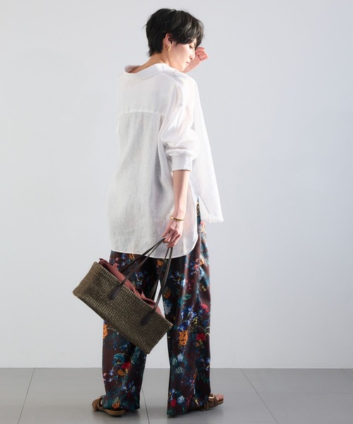 BARNYARDSTORM（バンヤードストーム）の「BARNYARDSTORM / フラワープリントイージーパンツ / ハンドウォッシャブル＜セットアップ対応＞【『ネルソンさん』YouTubeご紹介アイテム】（その他パンツ・レディース・ブラウン/ホワイト・M/S）」の22枚目の写真