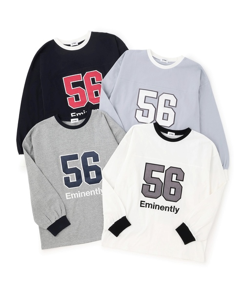 LOVETOXIC(ラブトキシック)の「【LTXC/綿100%】ナンバーアップリ長袖T(Tシャツ/カットソー・キッズ・ネイビー/トップグレー/オフホワイト/サックスブルー・130cm/M:150cm/S:140cm/L:160cm)」の8枚目の写真