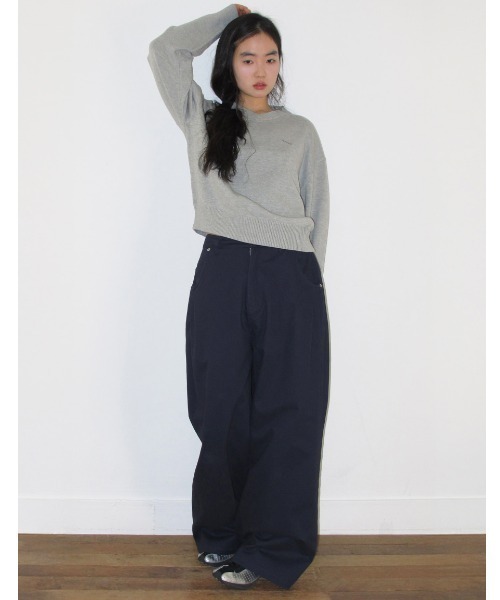 AMESWORLDWIDE（アメスワールドワイド）の「A'GEM/9 × .kom 『AMESWORLDWIDE/アメスワールドワイド』 BASIC V NECK KNIT/ベーシックVネックニット（ニット/セーター・レディース・ブルー/グレー/ライトブルー/グリーン・M/S）」の8枚目の写真