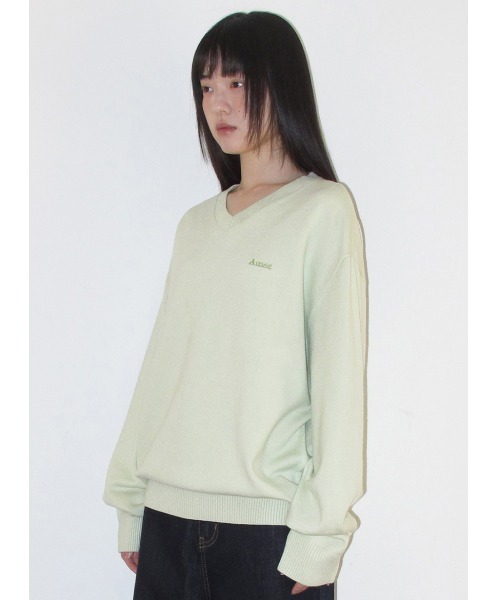 AMESWORLDWIDE（アメスワールドワイド）の「A'GEM/9 × .kom 『AMESWORLDWIDE/アメスワールドワイド』 BASIC V NECK KNIT/ベーシックVネックニット（ニット/セーター・レディース・ブルー/グレー/ライトブルー/グリーン・M/S）」の17枚目の写真