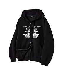 ELIMENO（エリメノ）の「ELレコードラベル2WAYフードジップアップ2カラー（パーカー）」