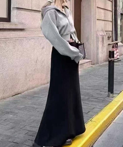 LOWO(ロワ)の「マーメイドスカート ロング(スカート・レディース・ブラック・L/M/S)」の9枚目の写真