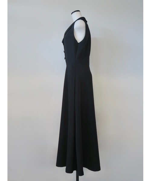 celon（セロン）の「shawl collar sleeveless dress（ワンピース・レディース・ブラック・FREE）」の4枚目の写真