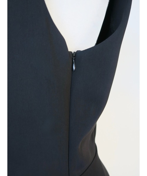 celon（セロン）の「shawl collar sleeveless dress（ワンピース・レディース・ブラック・FREE）」の5枚目の写真