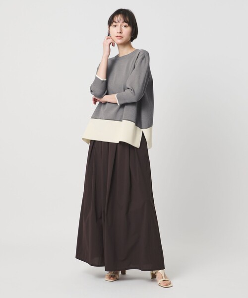 UNITED ARROWS(ユナイテッドアローズ)の「ミニマル 2WAY ニット ‐ウォッシャブル‐(ニット/セーター・レディース・ネイビー/グレー系/ダークブラウン・FREE)」の10枚目の写真