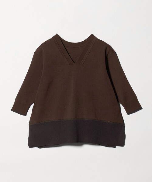 UNITED ARROWS(ユナイテッドアローズ)の「ミニマル 2WAY ニット ‐ウォッシャブル‐(ニット/セーター・レディース・ネイビー/グレー系/ダークブラウン・FREE)」の16枚目の写真