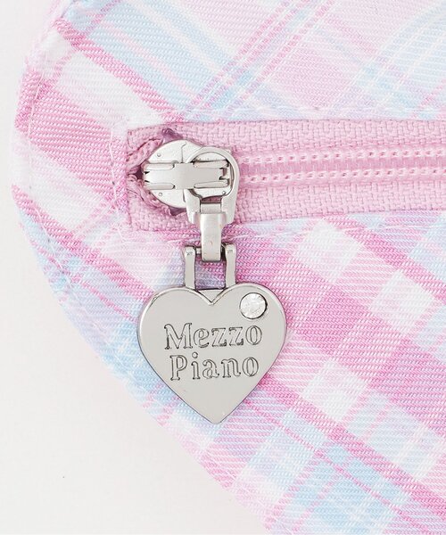 mezzo piano(メゾピアノ)の「ハートポーチつき ラップ風チェック キュロットスカート(その他パンツ・キッズ・ピンク/サックスブルー・140cm/130cm/120cm/110cm)」の8枚目の写真