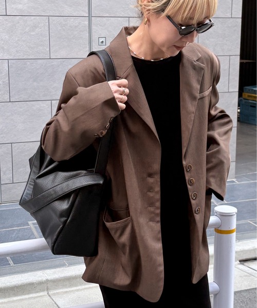 feepur（フェピュール）の「ツーハンドルビッグスクエアショルダーバッグ（ショルダーバッグ・レディース・ブラック・FREE）」の9枚目の写真