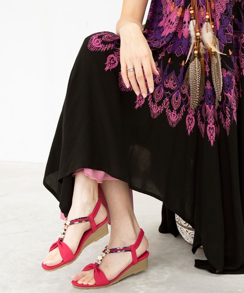 チャイハネ（チャイハネ）の「【チャイハネ】ギャリーサンダル（サンダル・レディース・グレー/ベージュ/グリーン/ピンク・L/M）」の18枚目の写真