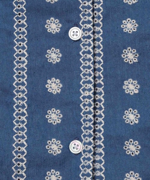 GEORGE'S(ジョージズ)の「デニム刺繍シャツ(シャツ/ブラウス・レディース・ブルー・FREE)」の11枚目の写真