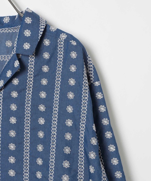 GEORGE'S(ジョージズ)の「デニム刺繍シャツ(シャツ/ブラウス・レディース・ブルー・FREE)」の15枚目の写真