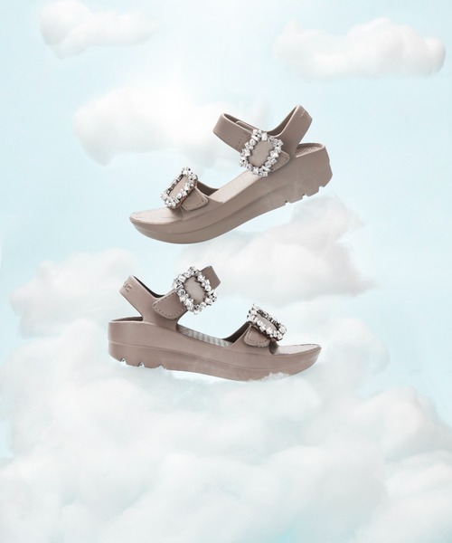 【TELIC｜CELFORD】コラボビジューリカバリーサンダル IVR 38 TELIC｜CELFORD】コラボビジューリカバリーサンダル（サンダル