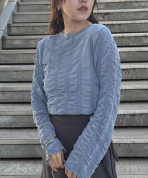 COLONY 2139 | ギャザーシアーストライプニット(ニット/セーター)