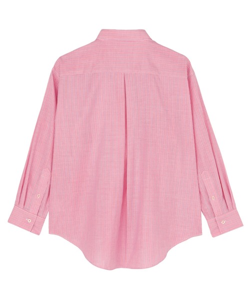 TOKYO SHIRTS（トウキョウシャツ）の「【Pitta Re:)】ふわっとガーゼシャツ ワイドシルエット 長袖 綿100% レディース カジュアルシャツ（シャツ/ブラウス・レディース・ピンク・M）」の2枚目の写真