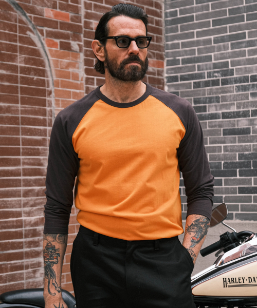 VDR（ブイディアール）の「CROPPED RAGLAN TEE [Flame Orange]（Tシャツ/カットソー・メンズ・その他・LARGE/MEDIUM/X-LARGE）」の9枚目の写真